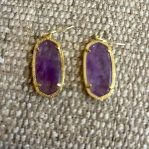 Kendra Scott - small purple earrings - never worn